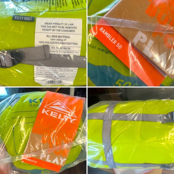 Kelty Rambler 50 Degree Sleeping Bag -Green Apple NEW IN PACKAGE - Picture 2 of 5